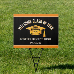 Class Reunion School Colors Yard Sign