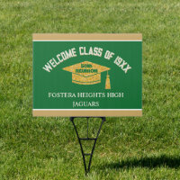 Class Reunion School Colors Yard Sign