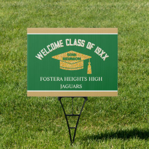 Class Reunion School Colors Yard Sign