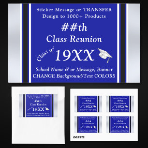 Class Reunion Stickers, CHANGE COLORS, Reunion Rectangular Sticker