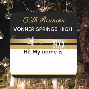 Class Reunion time! 3" Name tag Sticker
