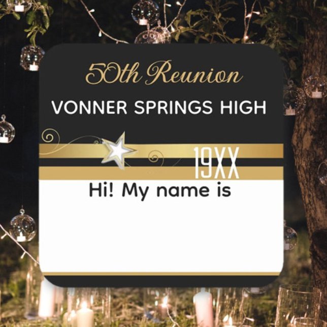 Class Reunion time! 3" Name tag Sticker (Creator Uploaded)