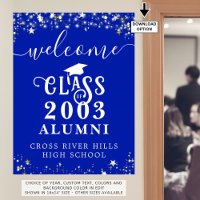 Class Reunion Welcome Royal Silver Stars Custom