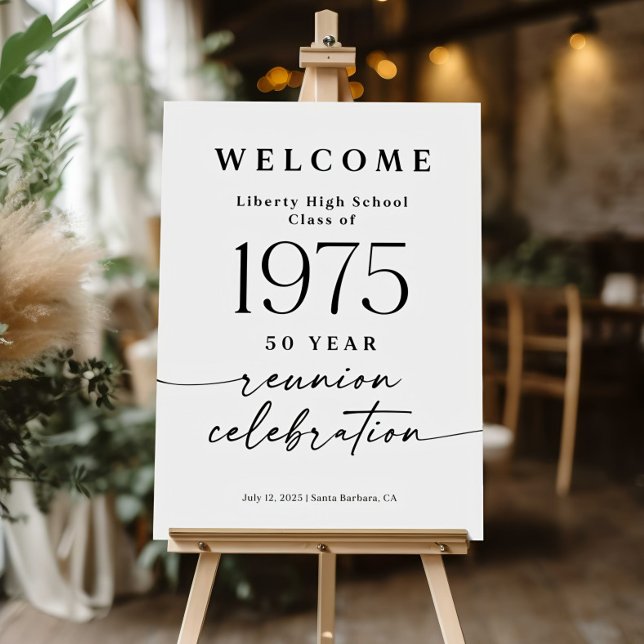 Class reunion welcome sign, Any year 50th class Foam Board (Creator Uploaded)