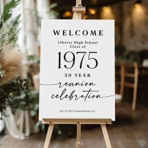 Class reunion welcome sign, Any year 50th class re Foam Board