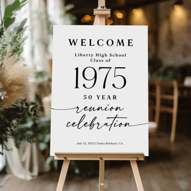 Class reunion welcome sign, Any year 50th class re Foam Board (Creator Uploaded)