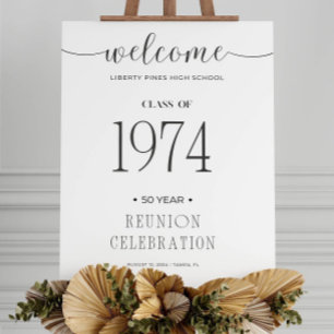 Class Reunion Welcome Sign- Any Year 50th High Sch Foam Board