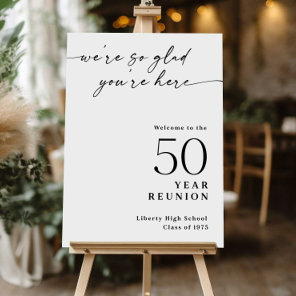 Class reunion welcome sign, Any year Minimalist Foam Board