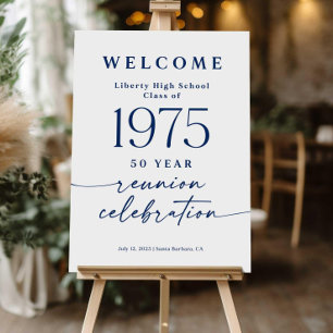 Class Reunion Welcome Sign, Minimalist Poster, Any Foam Board