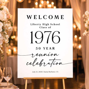 Class Reunion Welcome Sign, Minimalist Poster, Any Foam Board