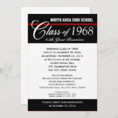 Class Reunion with Adjustable Color Stripe Invitation (Front/Back)