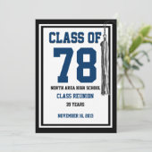 Class Reunion with changable colors Invitation (Standing Front)