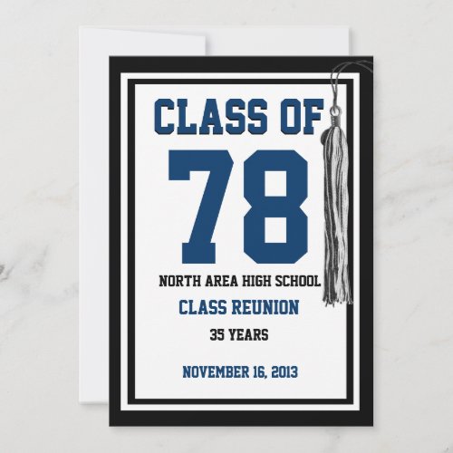 Class Reunion with changable colors Invite