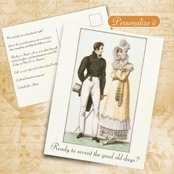Class Reunion With Vintage 19th Century Fashion Postcard by colorwash at Zazzle