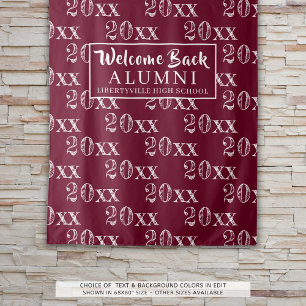 Class Reunion Year Maroon Backdrop Photo Prop