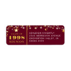 Class Reunion Year Maroon Gold Stars