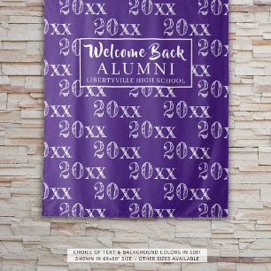 Class Reunion Year Purple Backdrop Photo Prop