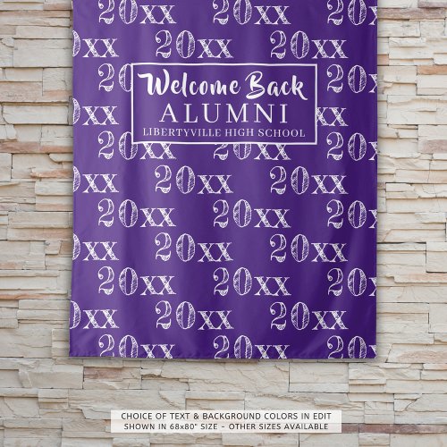 Class Reunion Year Purple Backdrop Photo Prop