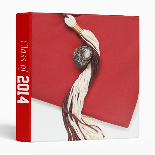 Class Rings and Graduation Cap 1" Photo Album Binder (Front/Spine)