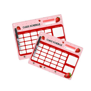 Class schedule dry erase board with keychain holder