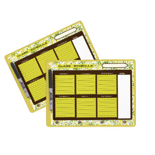 Class schedule dry erase board with keychain holder
