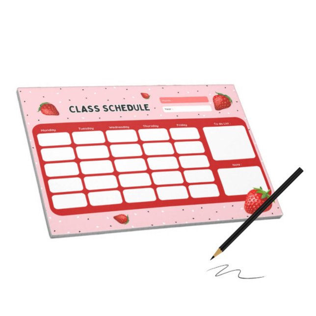 Class schedule notepad (Creator Uploaded)