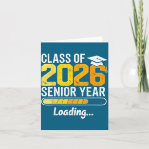 Class Senior Loading Senior Graduation Illustratio Card