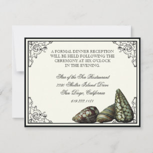 Class Shells Black and Cream - Reception Invite
