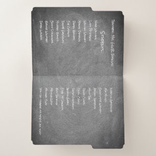 Class Students Teacher Blackboard Chalkboard Look File Folder