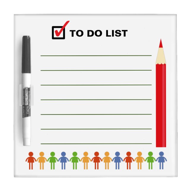 Class "To Do List" Small Dry Erase Board (Front)