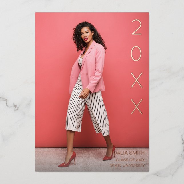 Class Year Foil Graduate Announcement (Front)