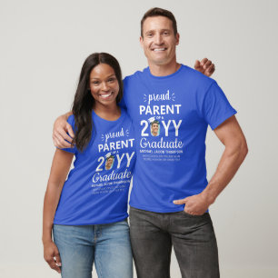 Class Year Graduate Photo Proud Parent or Any Text T-Shirt
