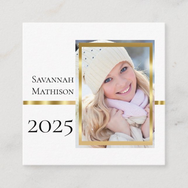 Class Year Graduation Insert Name | Photo Cards (Front)