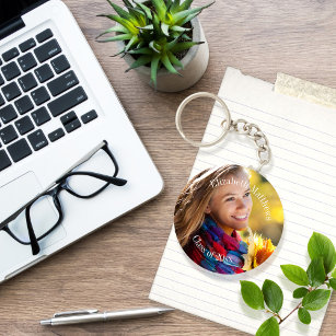 Class Year Photo   Name Graduation Keychain