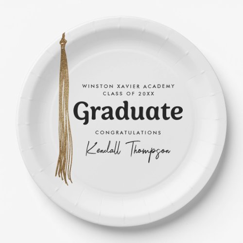 Class Year School Custom graduate Paper Plates