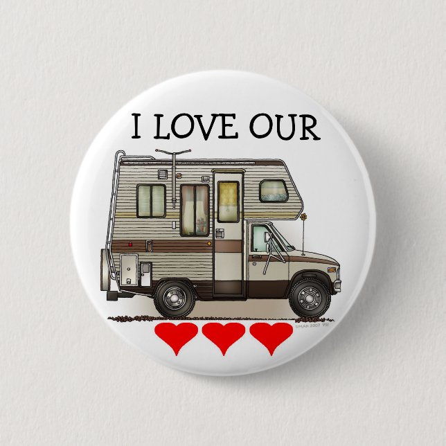 ClassC Camper RV Magnets Button (Front)