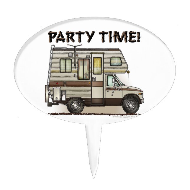 ClassC Camper RV Magnets Cake Topper (Front)