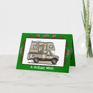 ClassC Camper RV Magnets Holiday Card