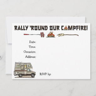 ClassC Camper RV Magnets Invitation