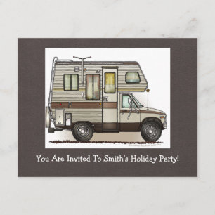 ClassC Camper RV Magnets Invitation