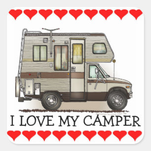 ClassC Camper RV Magnets Square Sticker
