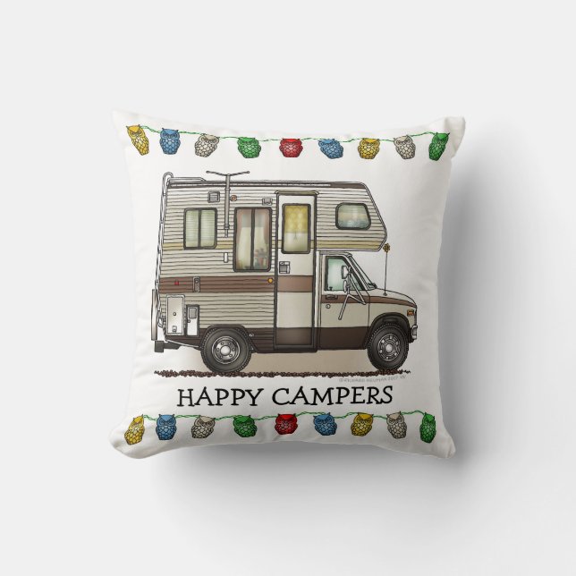 ClassC Camper RV Magnets Throw Pillow (Front)