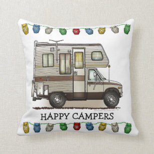 ClassC Camper RV Magnets Throw Pillow