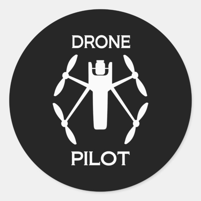 Classes Drone Pilot Classic Round Sticker (Front)