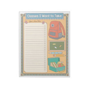 Classes To Do List Custom Notepad