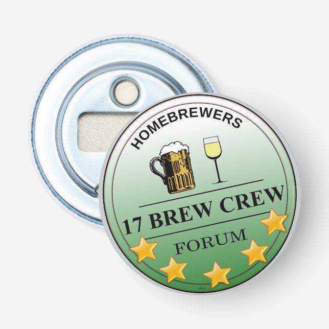 Classic 17 Brew Crew bottle opener key chain (Front)