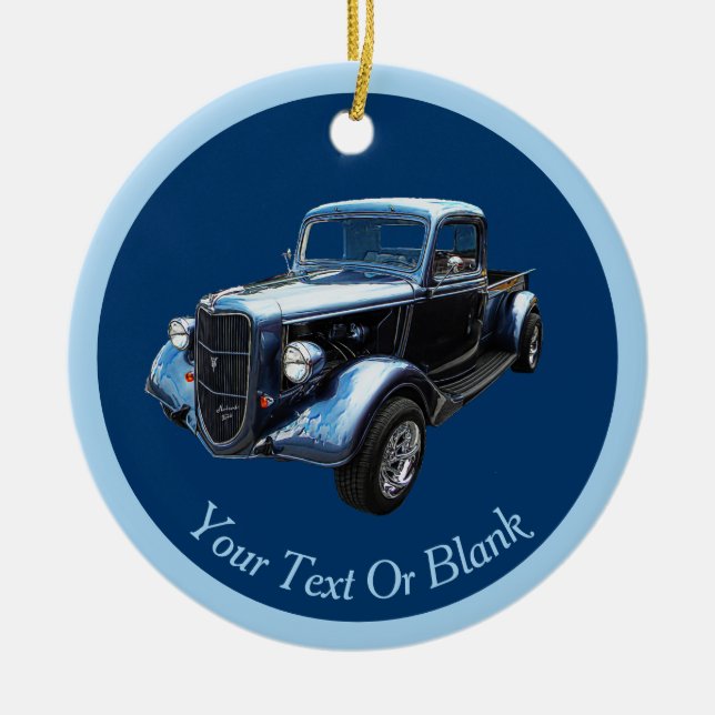 Classic 1937 Famous American Make Pickup Ceramic Ornament (Front)