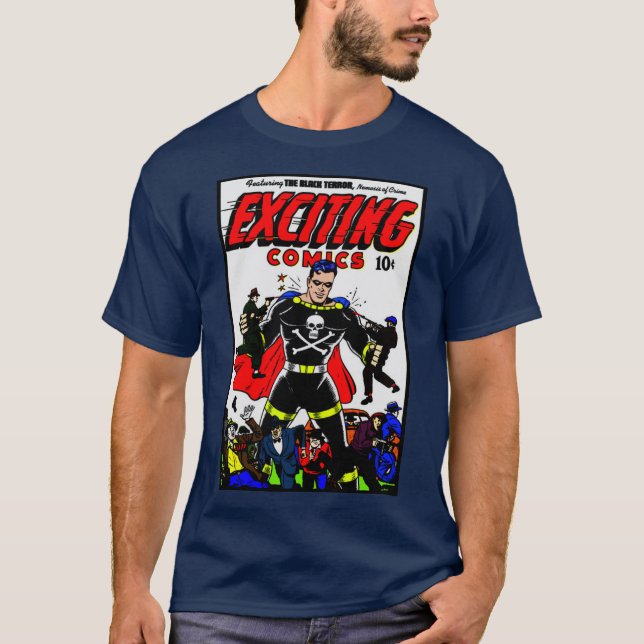 Classic 1940's Exciting Comics T-Shirt (Front)