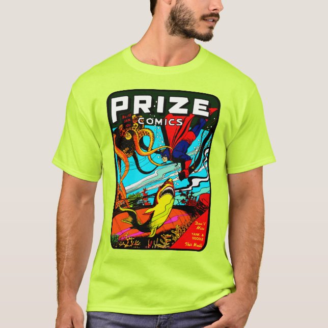 Classic 1940's PRIZE Comics T-Shirt (Front)