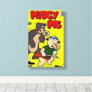 Classic 1940's Pudgy Pig Canvas Print